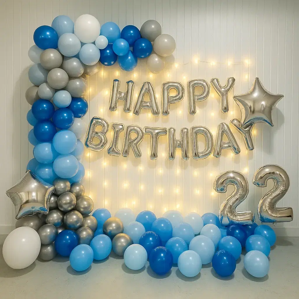 Teal Happy Birthday Decor