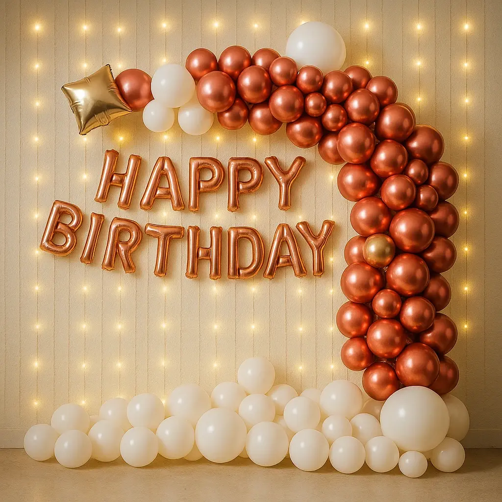 Red Brown Birthday Theme