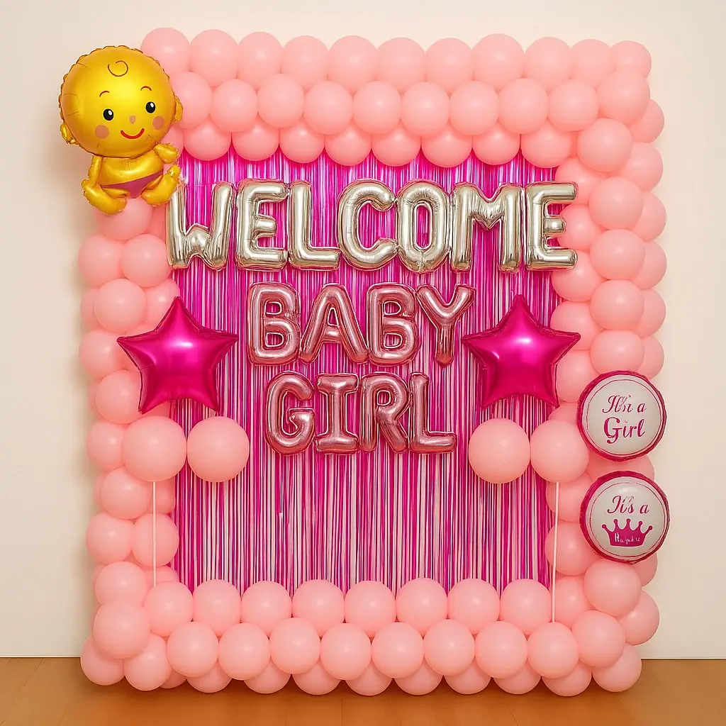 Cute Welcome Baby Girl Theme Decor